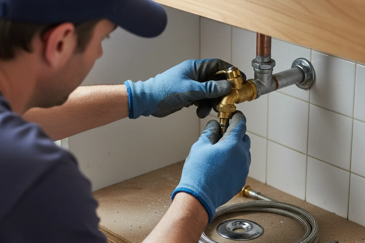 Shutoff valve and fitting work during Emergency Plumbing in Russellton